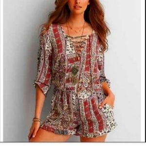 American eagle boho patchwork  Romper